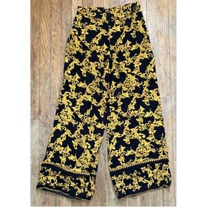 Forever 21 Wide Leg Scarf Print Pants ~ sz XS